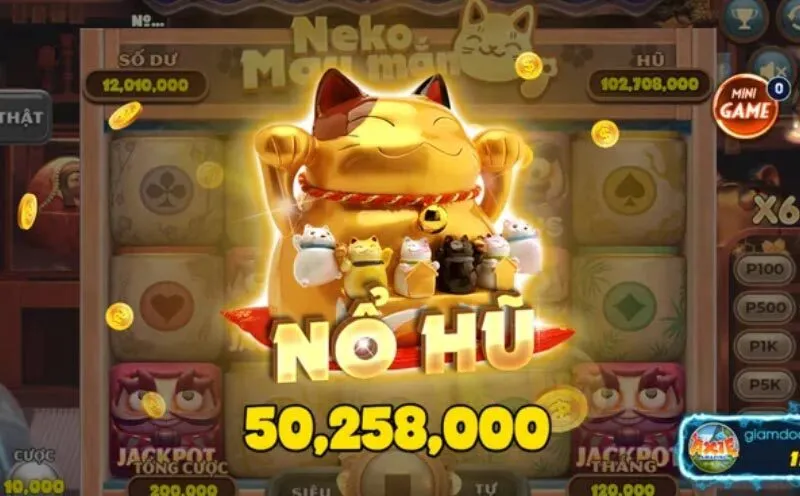 Nổ hũ Neko may mắn tựa game cá cược được yêu thích hiện nay